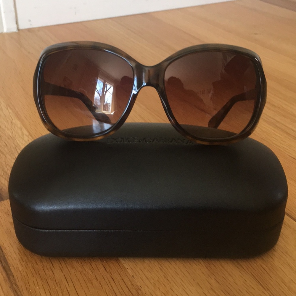 Dolce & Gabbana large tortoise shell sunglasses
